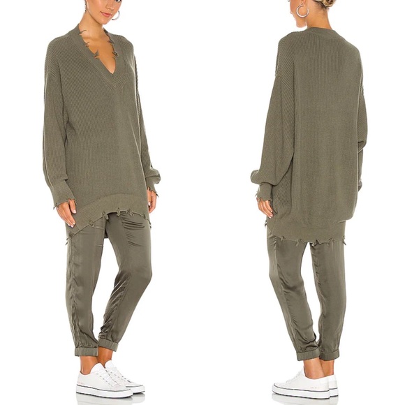 Young Fabulous & Broke Sweater Tie Dye Oversized Cotton Knit Tunic Medium NEW - Picture 6 of 16